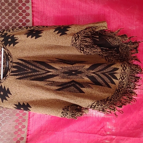 Papa Jackets & Blazers - Papa Knitted Cape with Sleeves Sz Med- XL